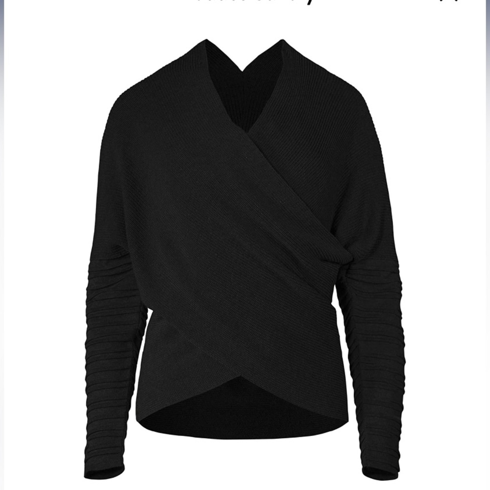 Musterbrand Black Star Wars Knitted Sweater Dark Rey Wrap Top large
